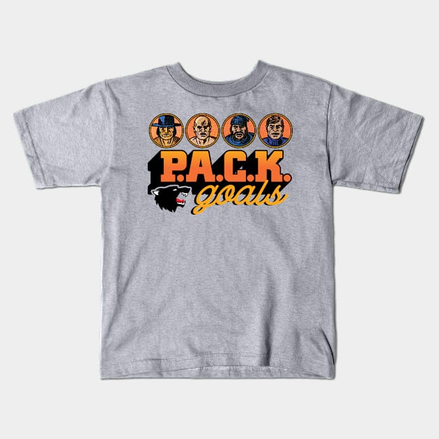 P.A.C.K. Goals Kids T-Shirt by HustlerofCultures